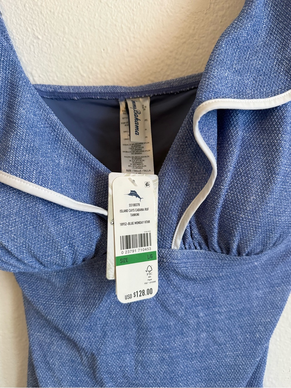 Tommy Bahama Island Cays Tankini Swim Top - Picture 4 of 5